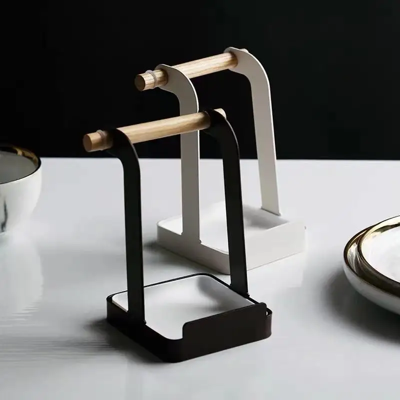 kitchen metal Chopping pan soup spoon ladle pot lid cover Utensil Drying storage Organizer display stand holder rest Rack