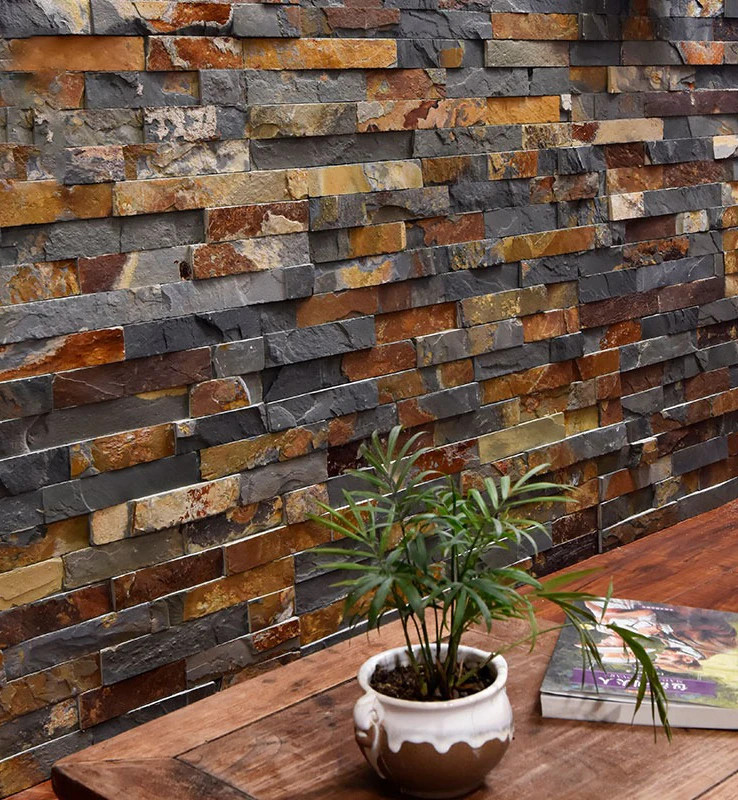 Outdoor natural Rusty slate culture stone real stone exterior wall cladding For The Wall