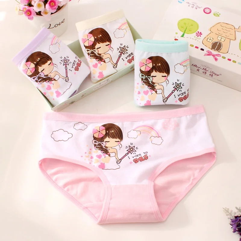 
Fancy Children Underwear Young Little Young Teen School Girl Panties Cotton children panties 