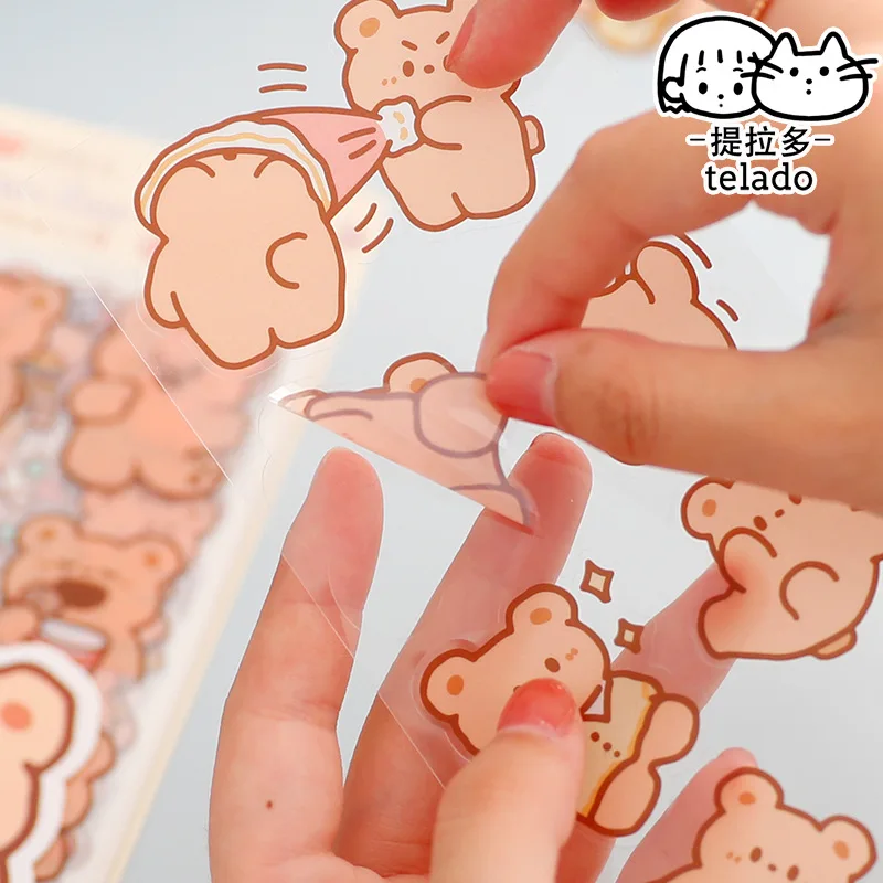Creative Cute Cartoon Sticker rabbit and Bear Sticker Diary Fun Decoration Sticker