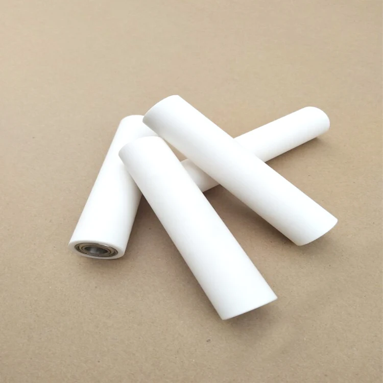 White POM Plastic  Roller With Wire Guide