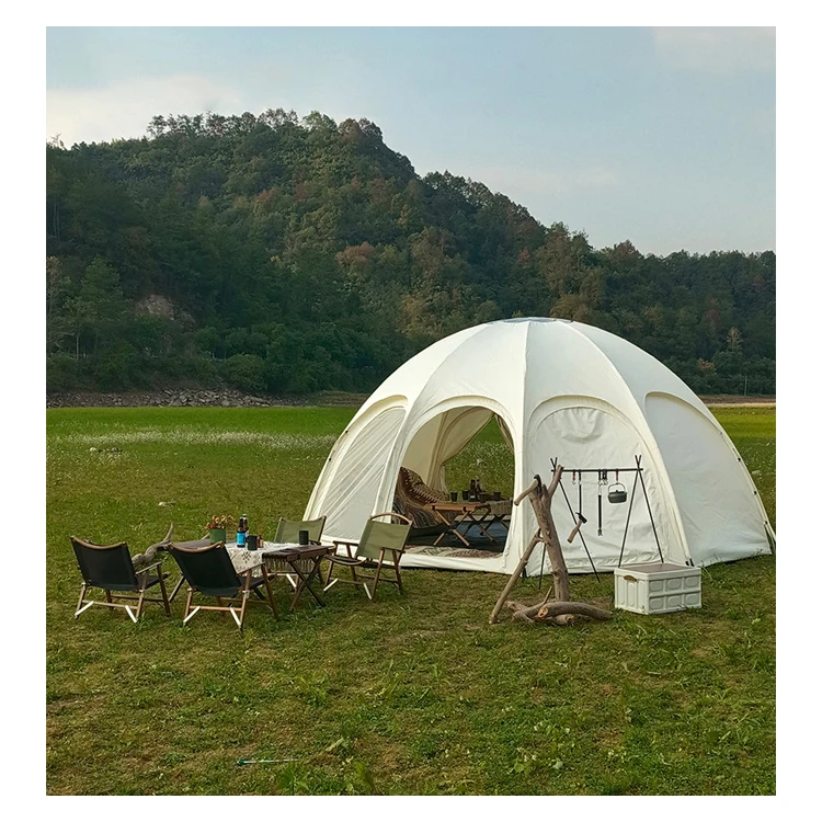 portable outdoor hiking picnic geo 5m tente waterproof tenda camp geodesic Dome glamping yurt Luxury family Camping Tent