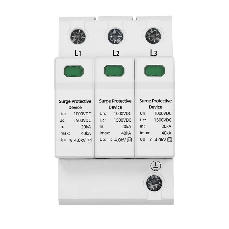 Custom OEM ODM DDSP2-PV Lightning Arrester 2P 3P SPD 12V 24V 250V 500V 20kA DC PV Surge Protective Device