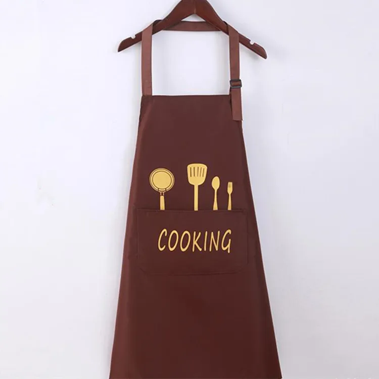 Custom Logo Black Cotton Waterproof Chef Cafe BBQ Food Cooking Cleaning Bib Aprons