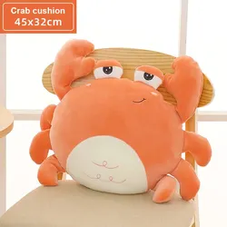 ins hot sale 45cm plush toy plush crab lion crocodile animal sofa pillow Nordic style cushion bed room decoration doll gift