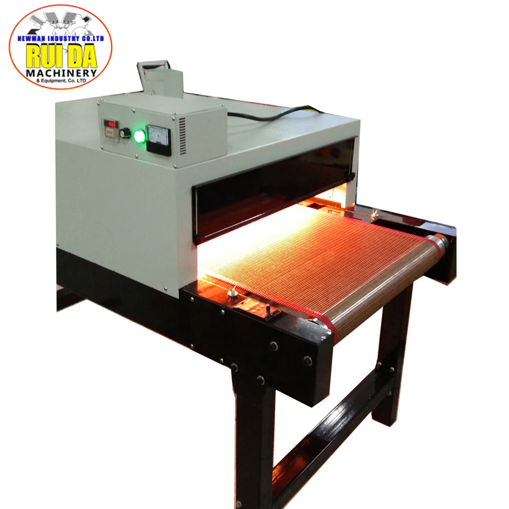 Customized 100X65CM Heating Area After printing device for silk screen printing conveyor belt dryer