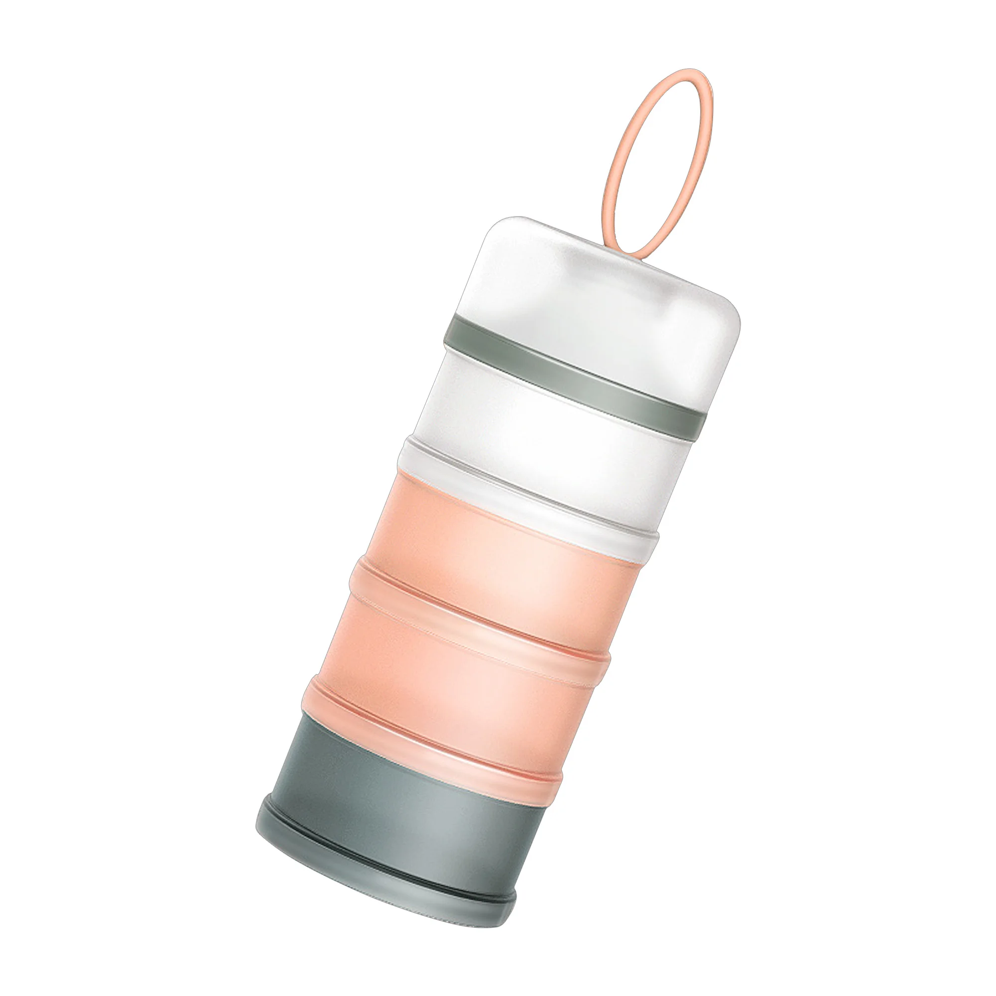 Portable BPA-Free Silicone Baby Formula Dispenser Non-Spill Stackable Kids Snack Containers On-the-Go Portable Formula Container