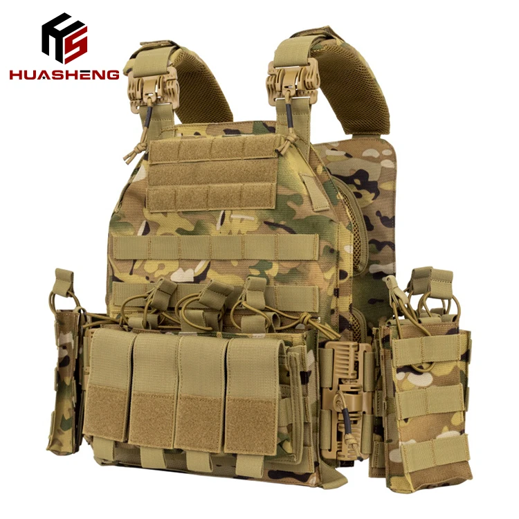 Camouflage Quick Release Vest Outdoor Molle Plate Carrier Tactical Protective Vest