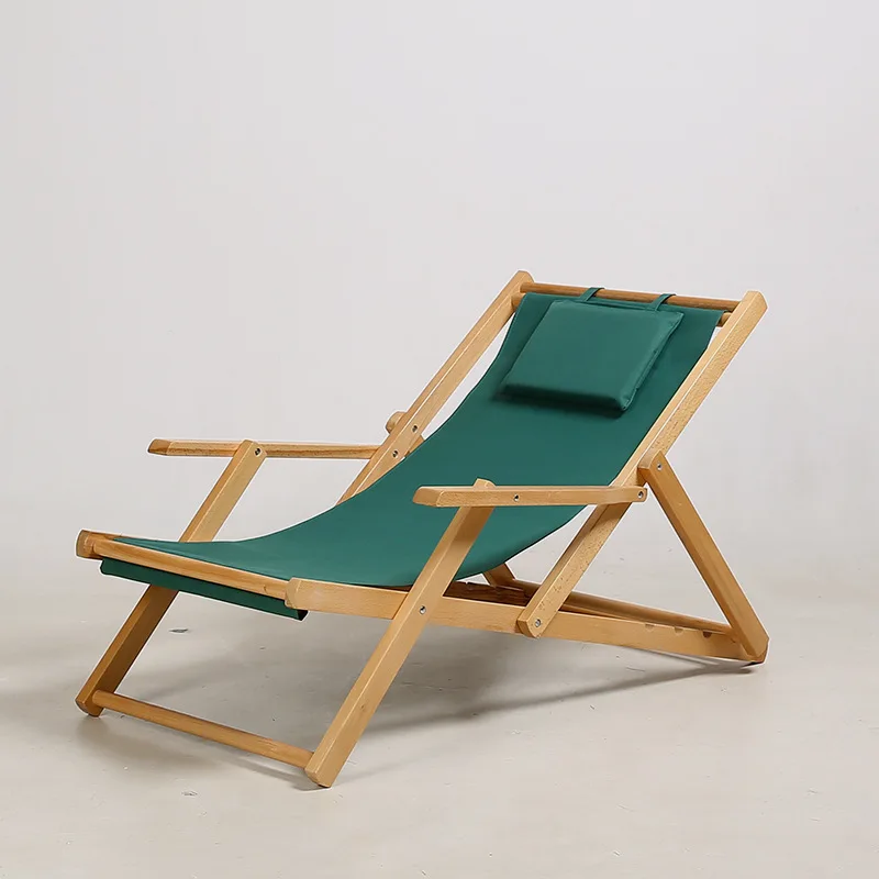 Складной подлокотник с регулируемой высотой, рыболовный складной деревянный стул для кемпинга и пляжа с подушкой