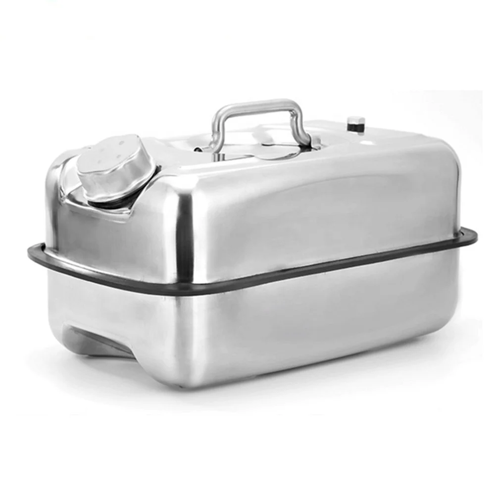 Portable Stainless Steel 10L Fuel Tank  Gas  Container Gasoline Motorcycle