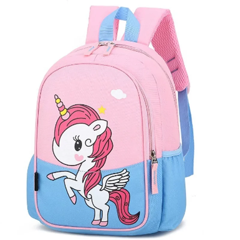 New custom animal high stretch polyester cloth kids cheap school bag kindergarten student backpack