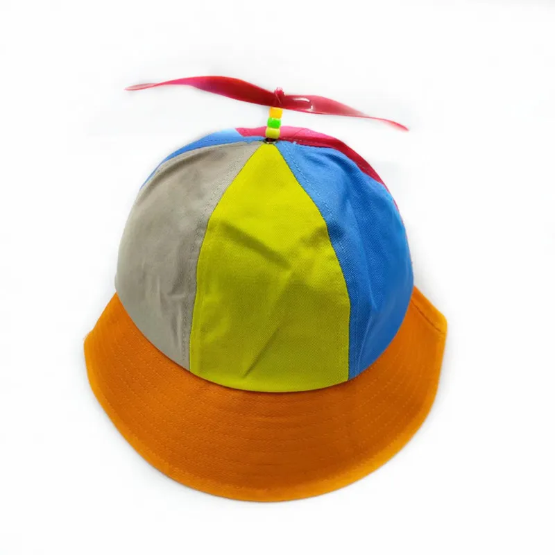 Funny Rainbow Bucket Hat For Kids Lovely Bamboo Dragonfly Baseball Cap Adult Children Outdoor Sun Fisherman hat