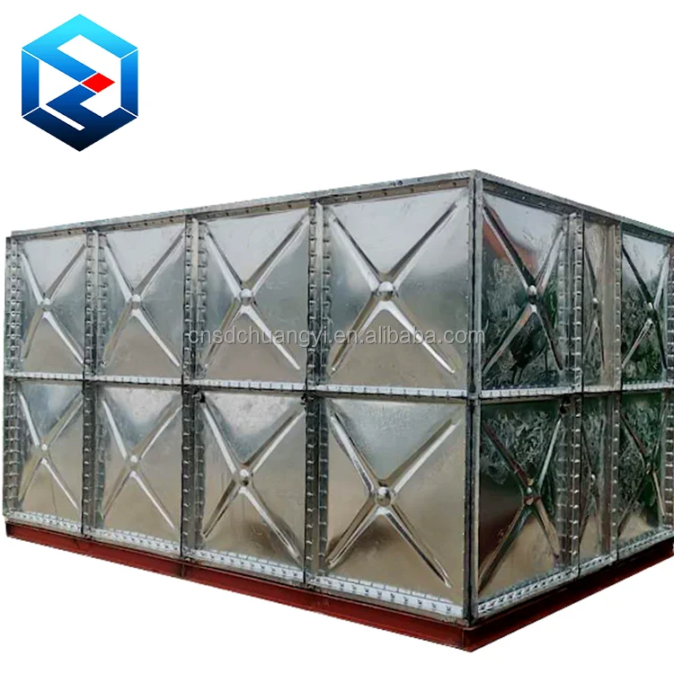 
Water supply usage rectangular cold pressed steel water tank sectional galvanized water tank 