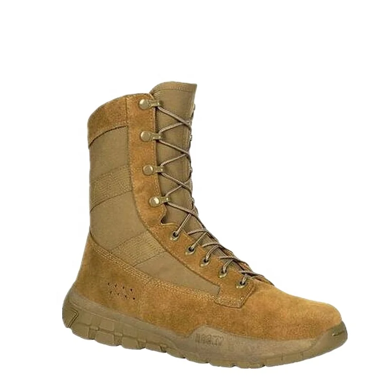 Tactical Brown Suede Leather Light Weight Security Boots suede tactical boots