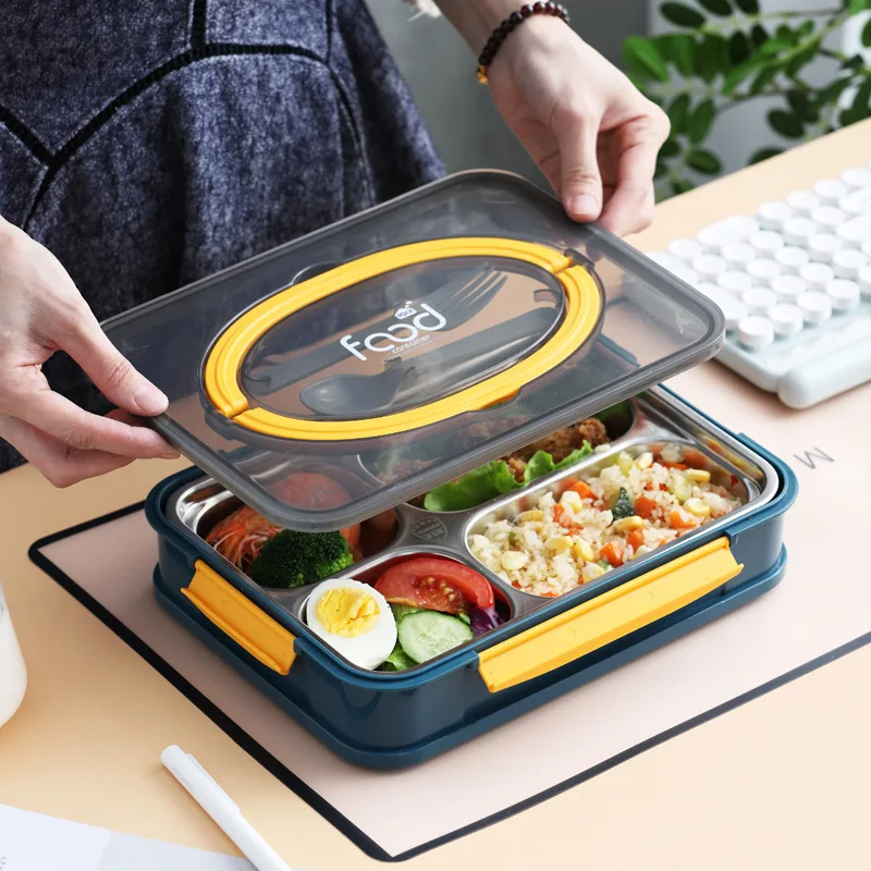Multi Function Food Container Stainless Steel Student Metal Tiffin Box Portable Bento Box Thermal Lunch Box