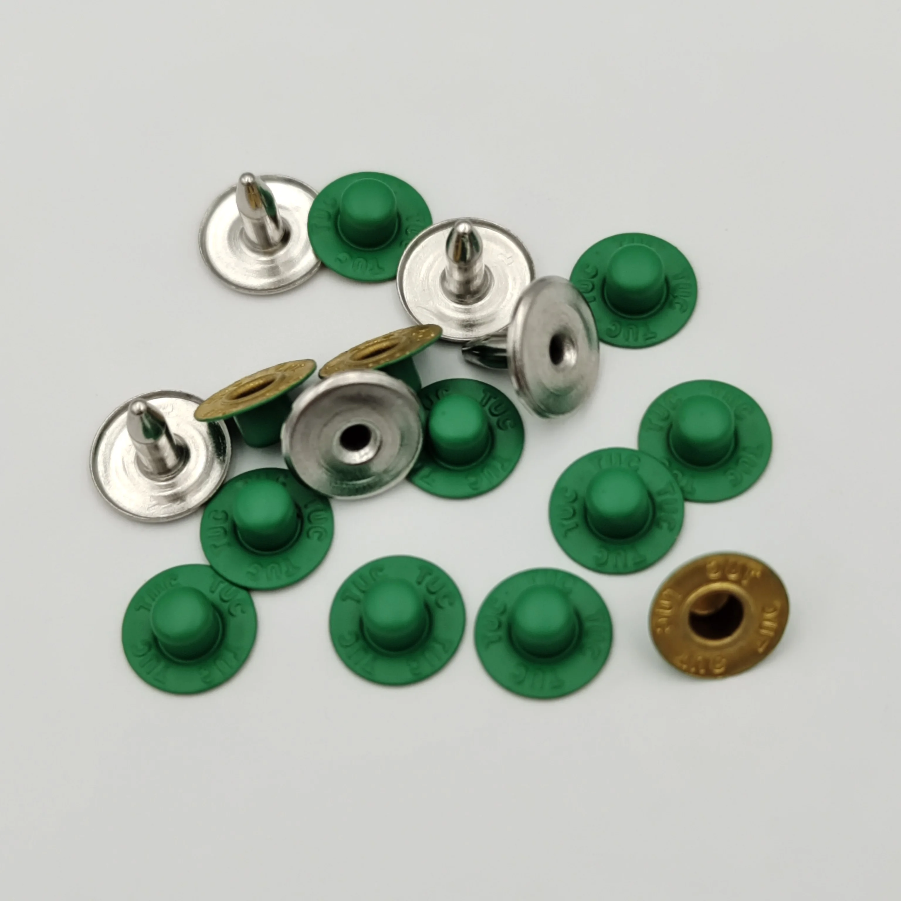 Custom 8mm Logo Metal Rivets Studs Clothing Garment Shoes Double Side Brass Rivet