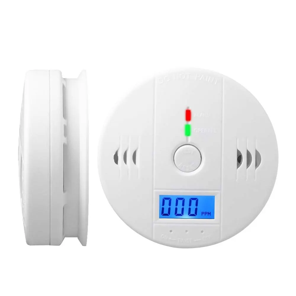 Portable CO Sensor 85dB Carbon Monoxide Detectors LCD CO Gas Sensor Detectors for Home Security