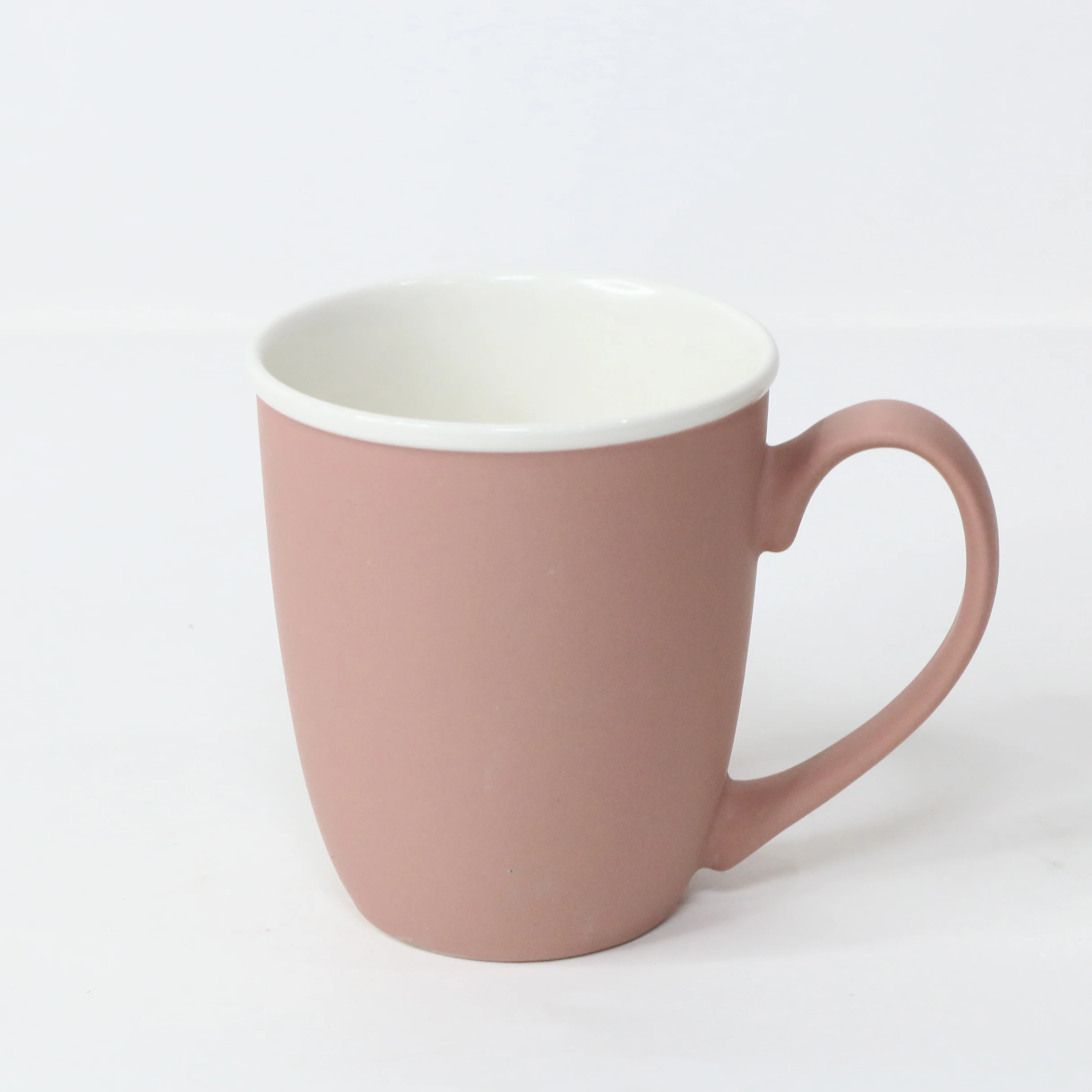 Factory new design matte pink color glazed mug ceramic mug porcelain coffee cup