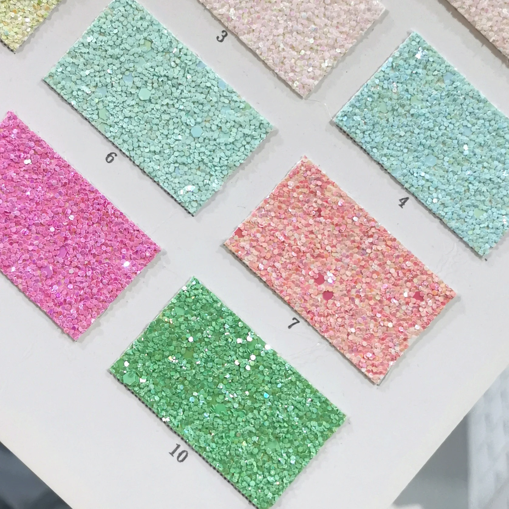 pvc leather synthetic Make party bags sequin fabric