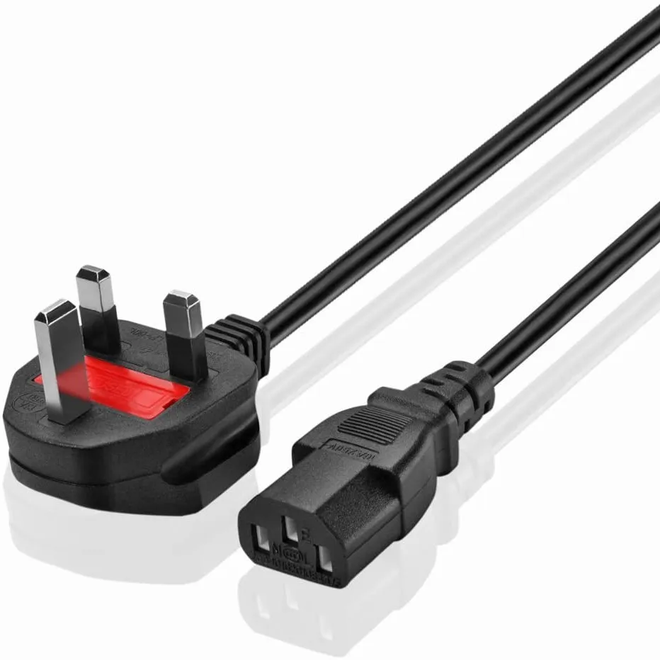 3 зубец Шнур питания переменного тока 220v UK шнур кабель с предохранителем для