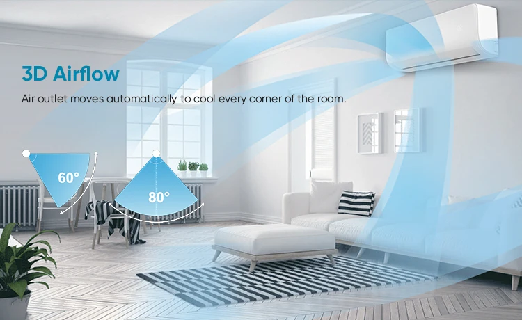 ZERO R410A 9000 12000 BTU Mini Split Air Conditioners 1.5 Ton AC Inverter 220v Wall Mounted Smart Air Conditioner