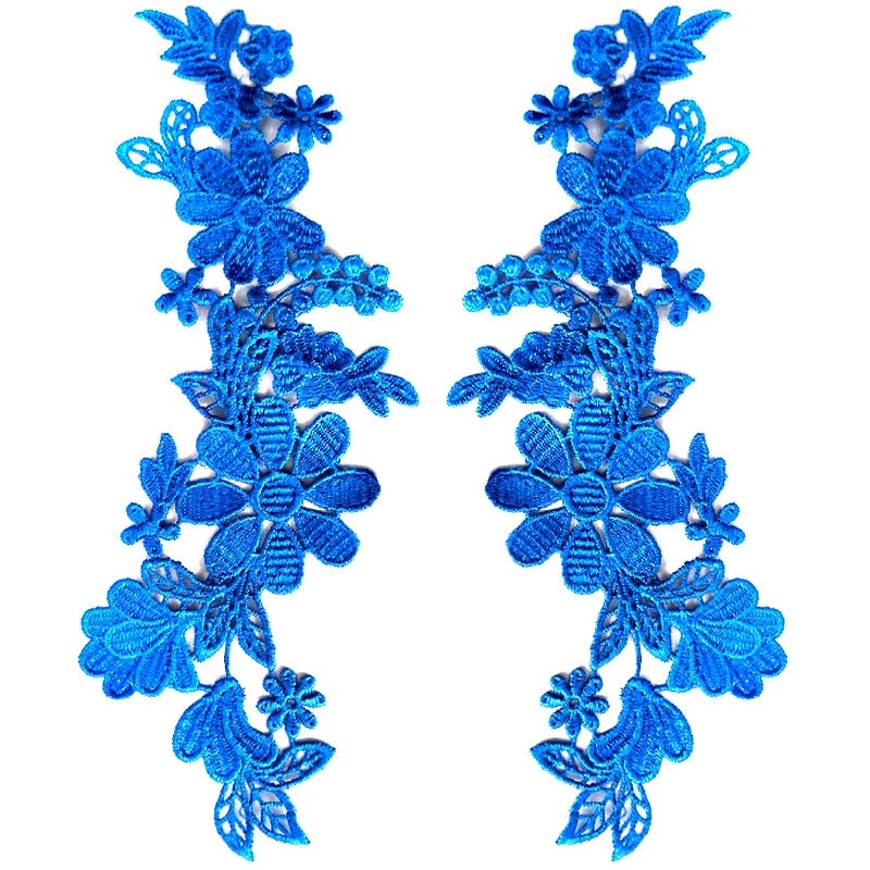 Water Soluble Lace Embroidery Pair of Symmetrical 3D Three-dimensional Hollow Piece Fashion Clothing DIY Accessories Polyester