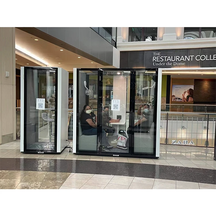 Movable multi-person office pod Telephone booth with sound proof office meeting boxs phone booth