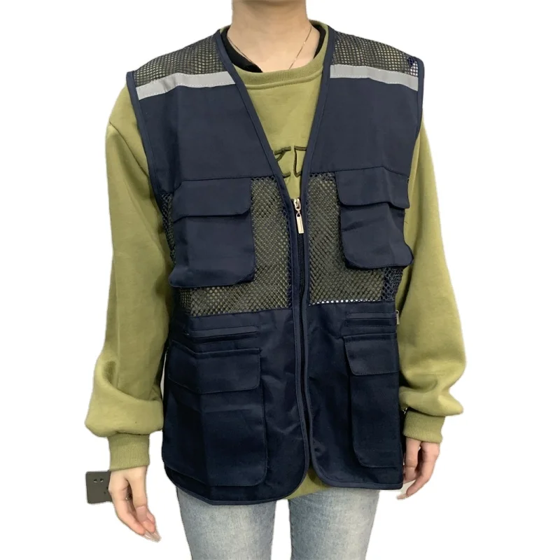 Reflective Vest Riding Vest Reflective Clothing Work Wear High Visibility Jacket work vest with pockets