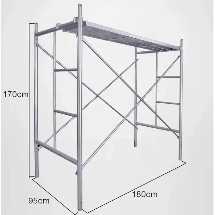 Building materials Steel ladder scaffolding Galvanized H-shaped scaffolding Building indoor scaffolding Factory direct sales