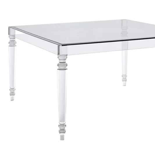 Пользовательская мебель для гостиной акриловый прозрачный журнальный столик с закаленным стеклом квадратный акриловый стол