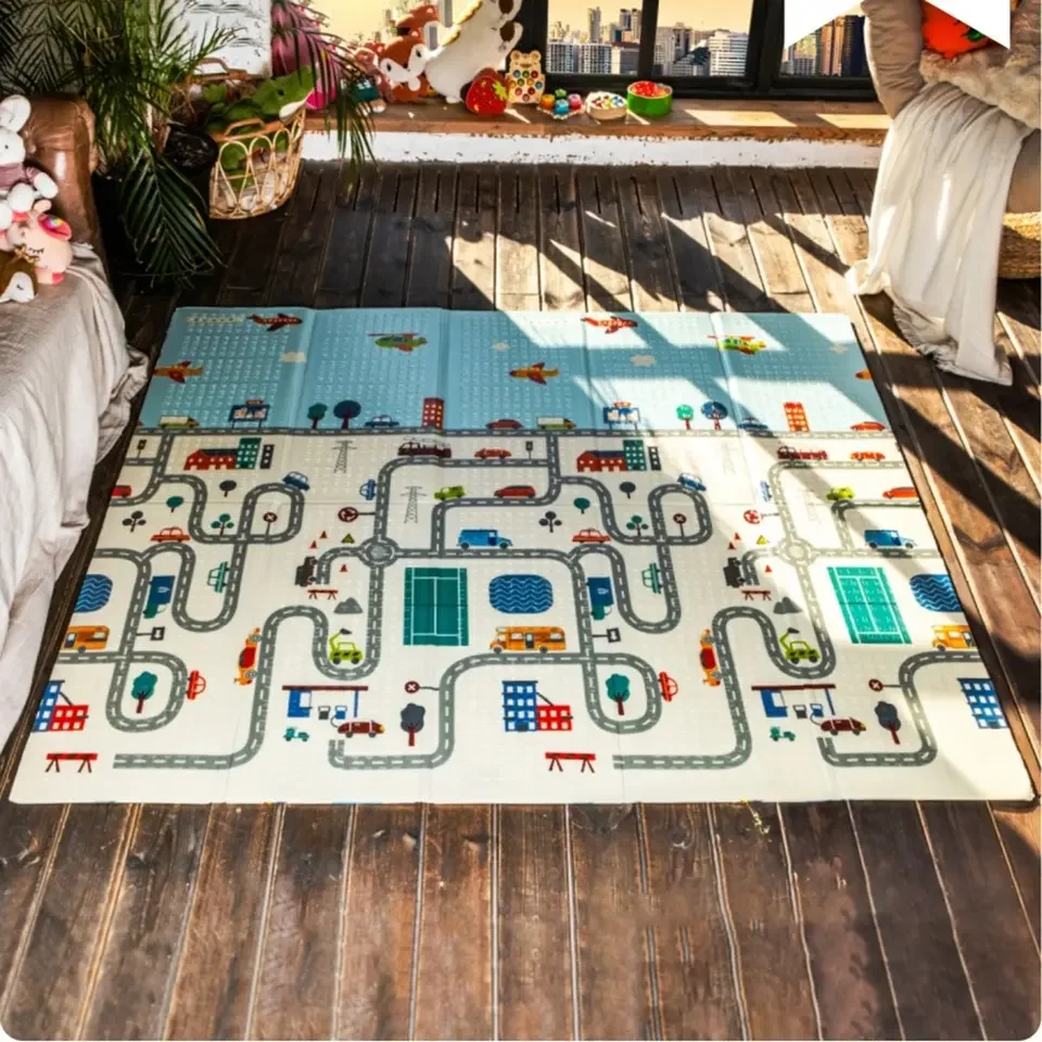 HS Wholesale Indoor Outdoor Kid Floor mats Children Foam Whole Carpet Foam Baby Play Folding Mat Crawl Mat