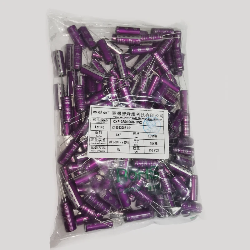 Оригинальные наушники супер конденсатор с алюминиевой крышкой 3V 3.3F Тип Намотки фарадный конденсатор с алюминиевой крышкой 3V 3.3F CXP-3R0335R-TW 8*20