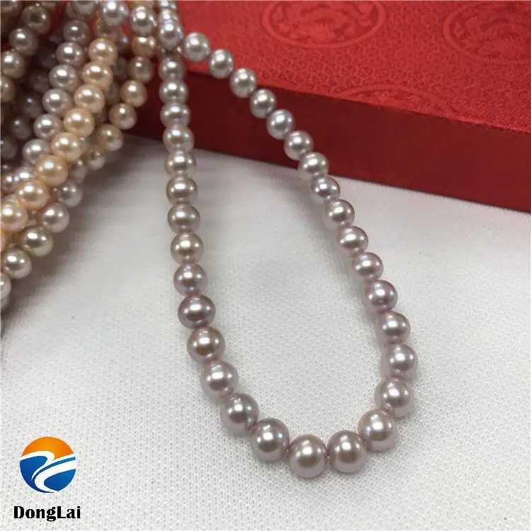 5А китайский завод культивированный натуральный жемчуг нитка 2-13 мм Идеальный Круглый белый пресноводный жемчуг ожерелье оптовая цена