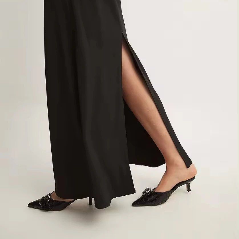 Runwaylover 386  High Split Mermaid  Fitted Slit  Maxi Skirt