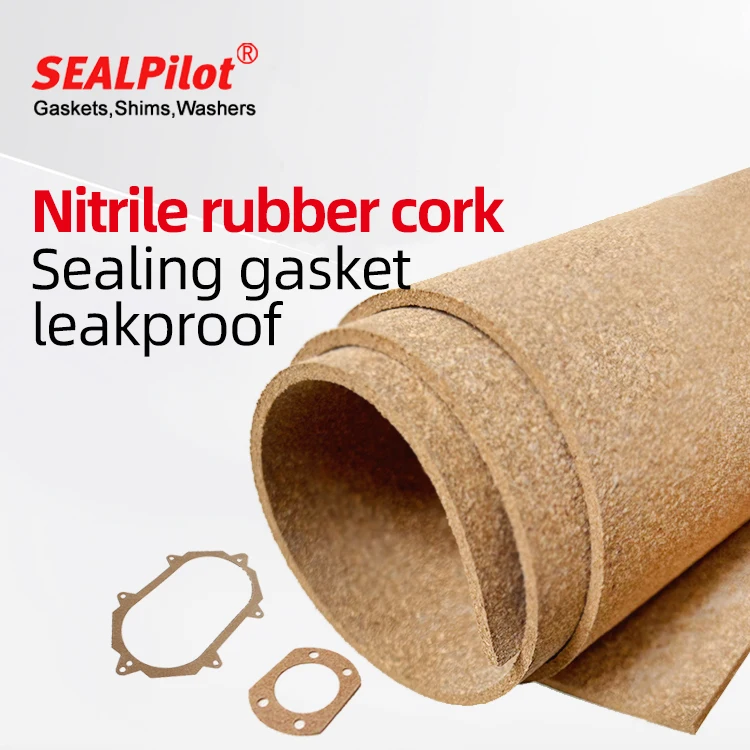 Nitrile butadiene rubber oil resistant cork gasket shock absorber engine reducer seal ring elastic paper gasket