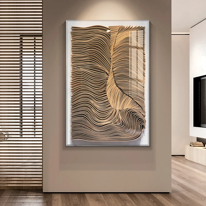 Modern Light Luxury High-end 3D Three-dimensional Acrylic Felt Real Wall Decor Painting