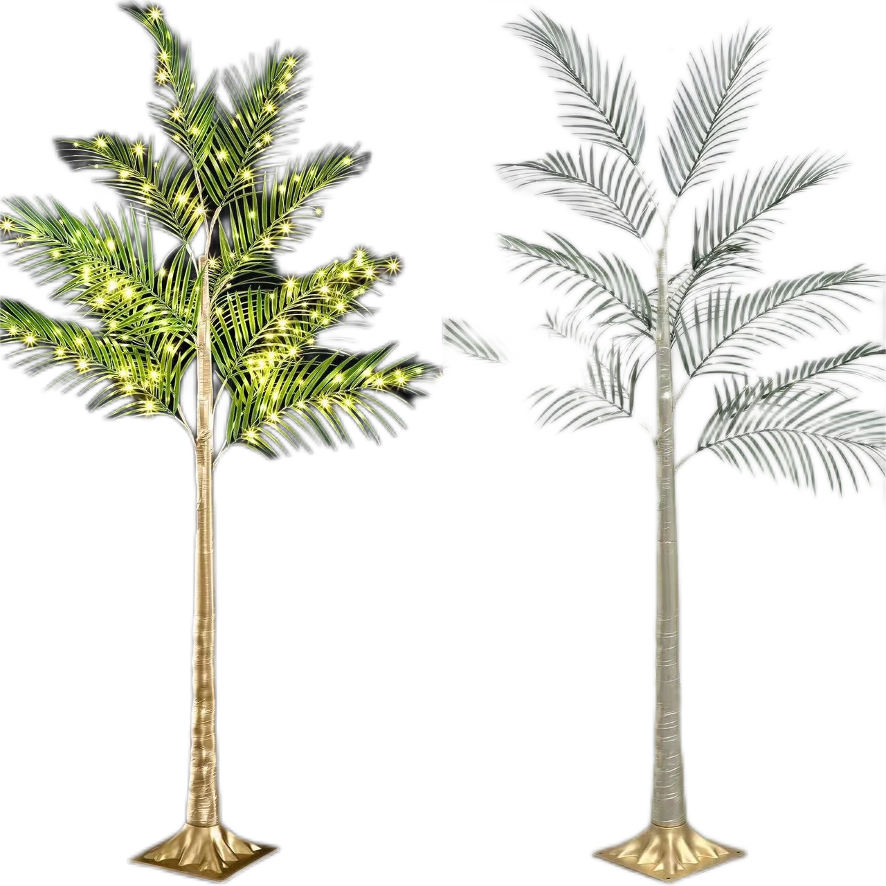 Lighted palm tree led metal palm trees artificial palm tree decoration for home party christmas indoor outdoor
