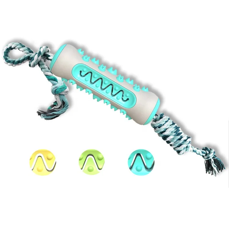 Brushing Teeth Cleaning Rubber Puppy Pet Chew Toys Dog Toothbrush Stick