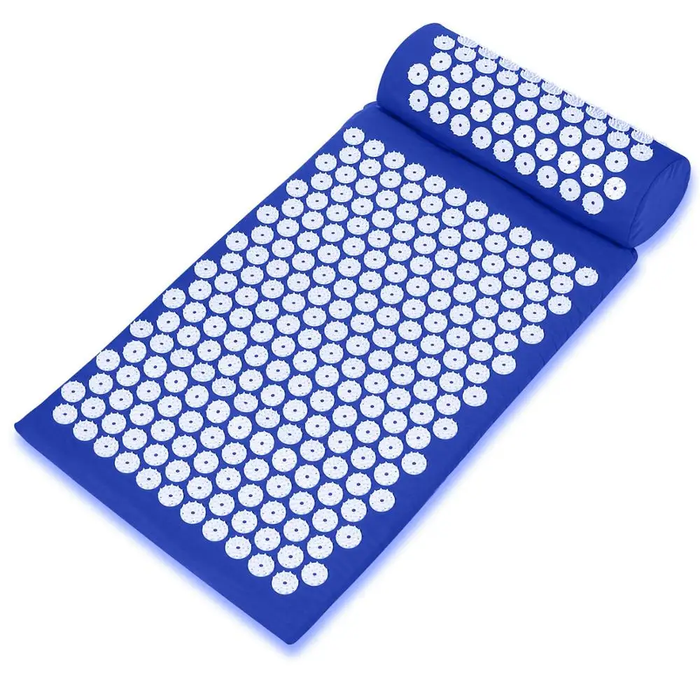 
Back and Neck Pain Relief - Acupressure Mat and Pillow Set - Relieves Stress Back Neck and Sciatic Pain 
