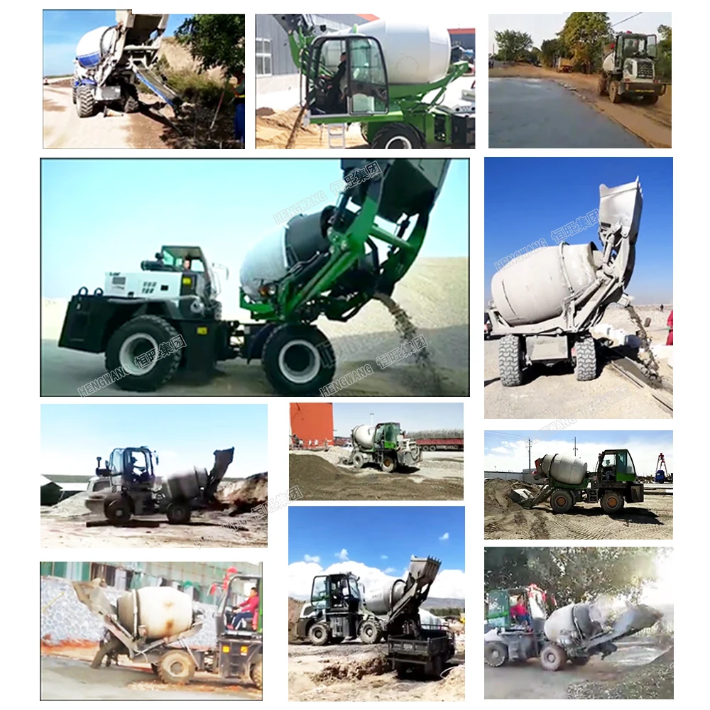 Hengwang HWJB240 CE approved 2.4m3 self loading concrete mixer truck cement for sale