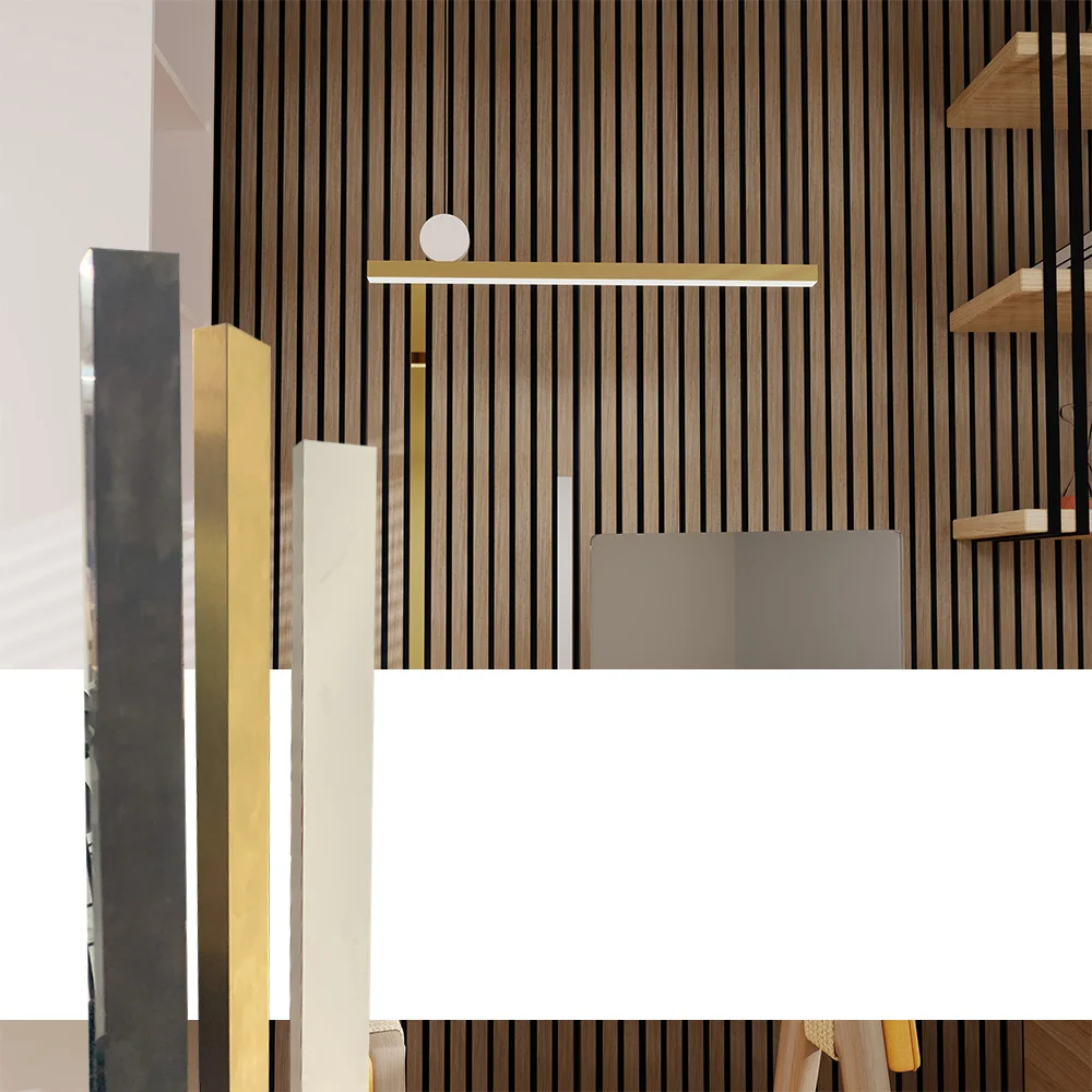 KASARO Brushed Stainless Steel Carpet U Tile Trim Profile Decorative Strips Brass Metal U Trim For Furniture