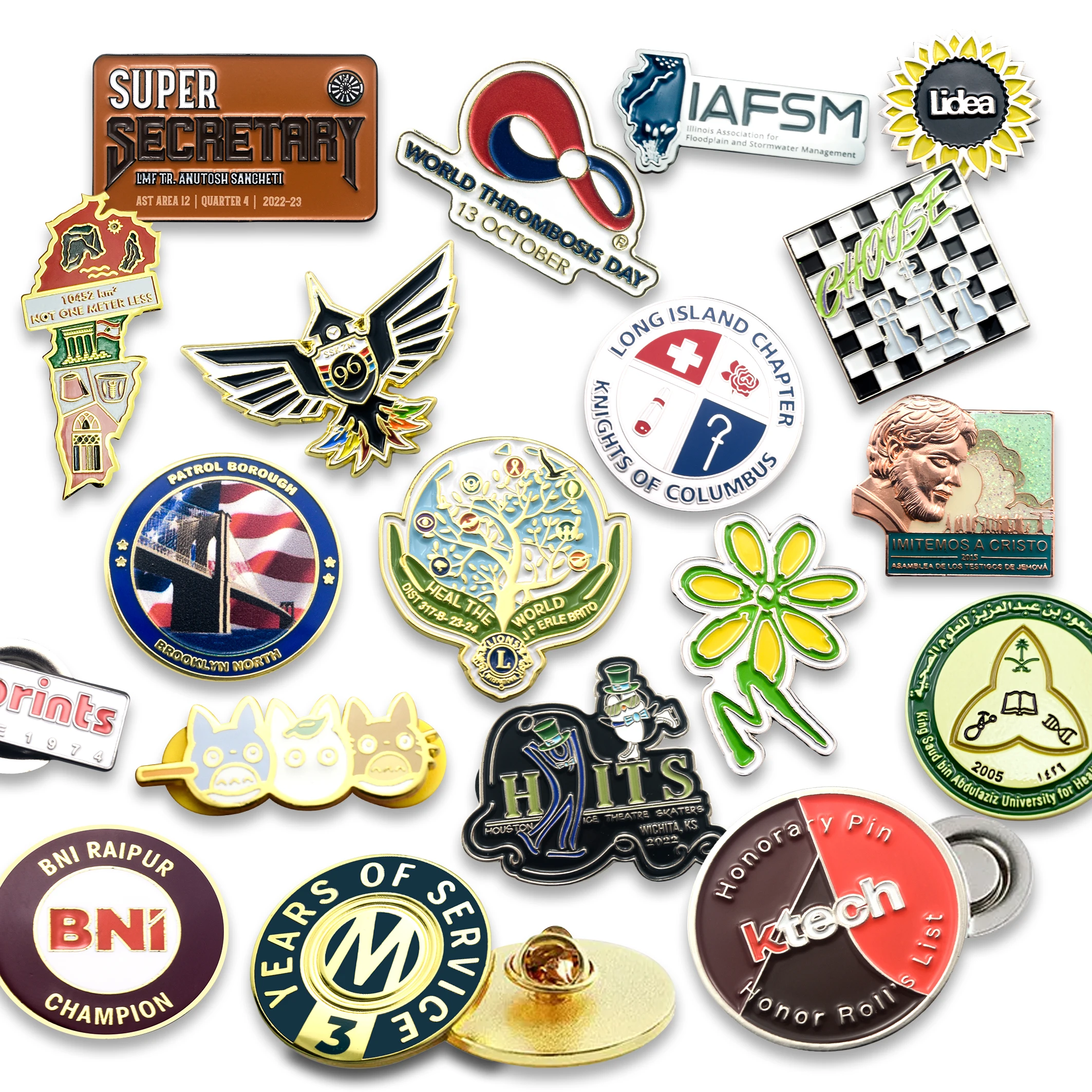 Customized Enamel Lapel Pin  Metal Craft Badge Souvenirs Custom Logo Soft Hard Enamel Pins