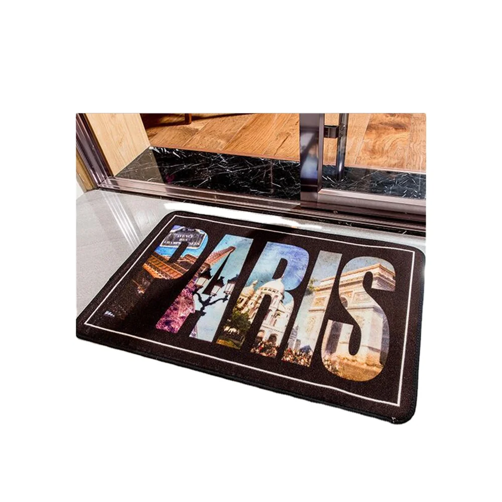 3d antislip digital nylon printed flower door floor mat