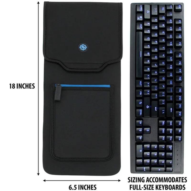 Customized Durable Rugged Neoprene Travel Storage Bag Case Gaming E-sports Keyboard Sleeve