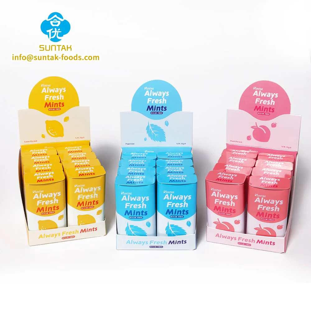 Sugar Free  Mint Tablet Candy  For Refresh Breath hard candy xylitol candies lemon flavored mints