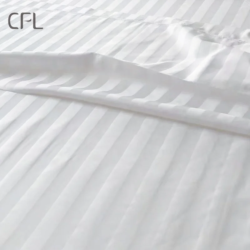 Custom 5 Star Hotel Bed Linen Supplies 100% Egyptian Cotton 300TC 4 Pcs Hotel Bedding Sheet Set