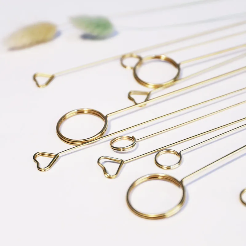 JOYWOOD New Design Flower Wrapping Decoration Gold Metal Flower Card Holder Clip Wholesale