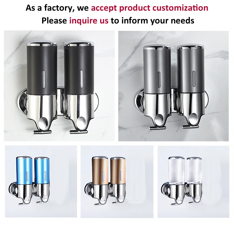 500ml Wall Mounted Hotel Shampoo And Conditioner Manual Liquid Soap Dispenser