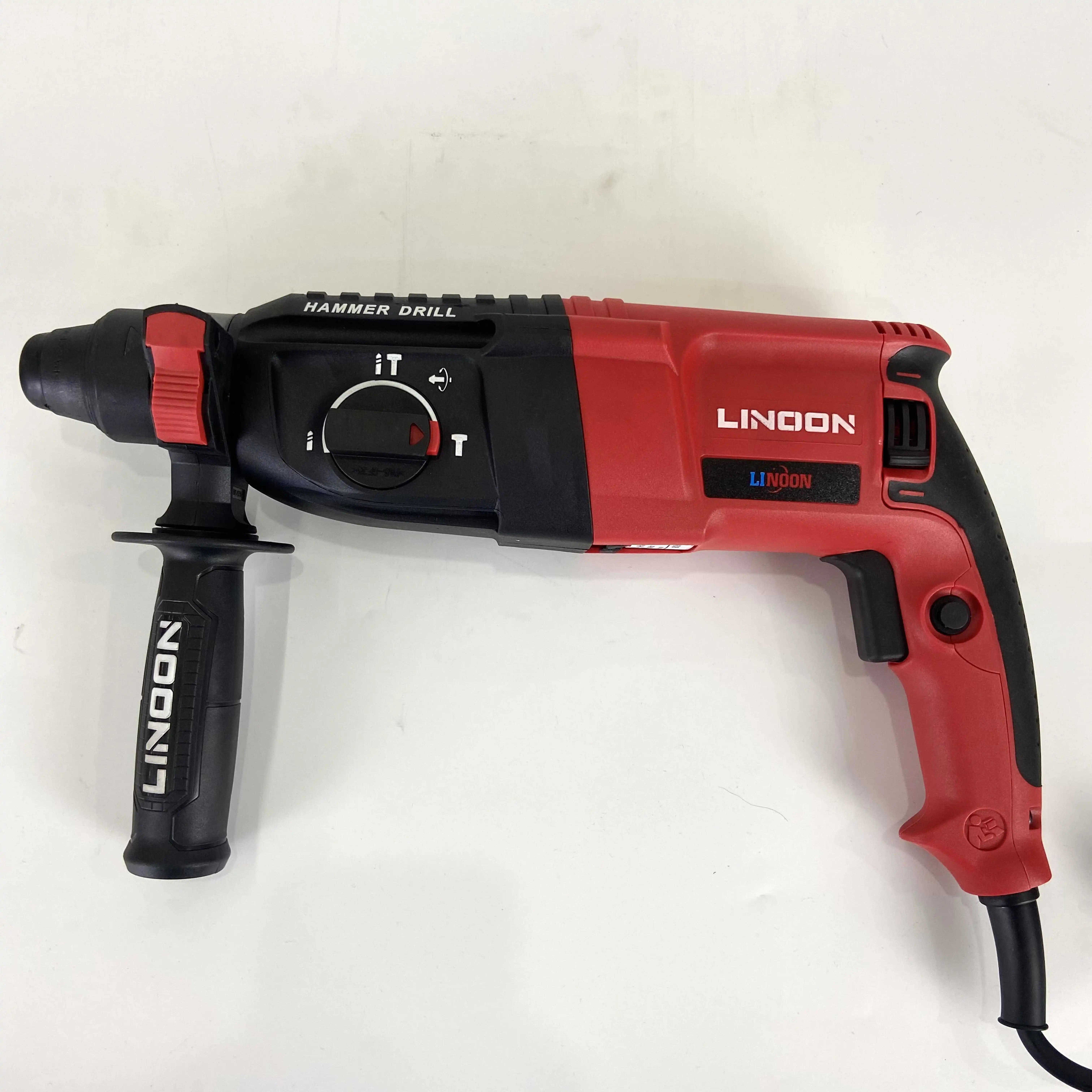 LINOON 26MM Rotary Hammer 800W Power Electric Hammers SDS Plus Chuck 4 Functions Drill Hammer Machine