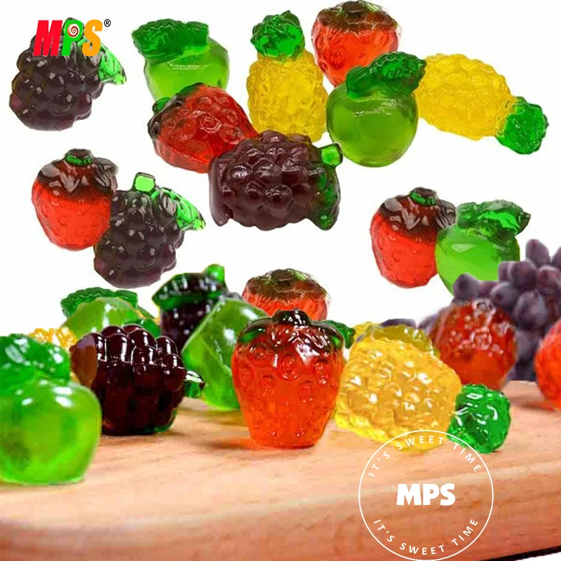 Candy Factory 4D Gummy Fruits Candy Oem Hot Selling Juicy Gummy Bulk Wholesale Bonbons